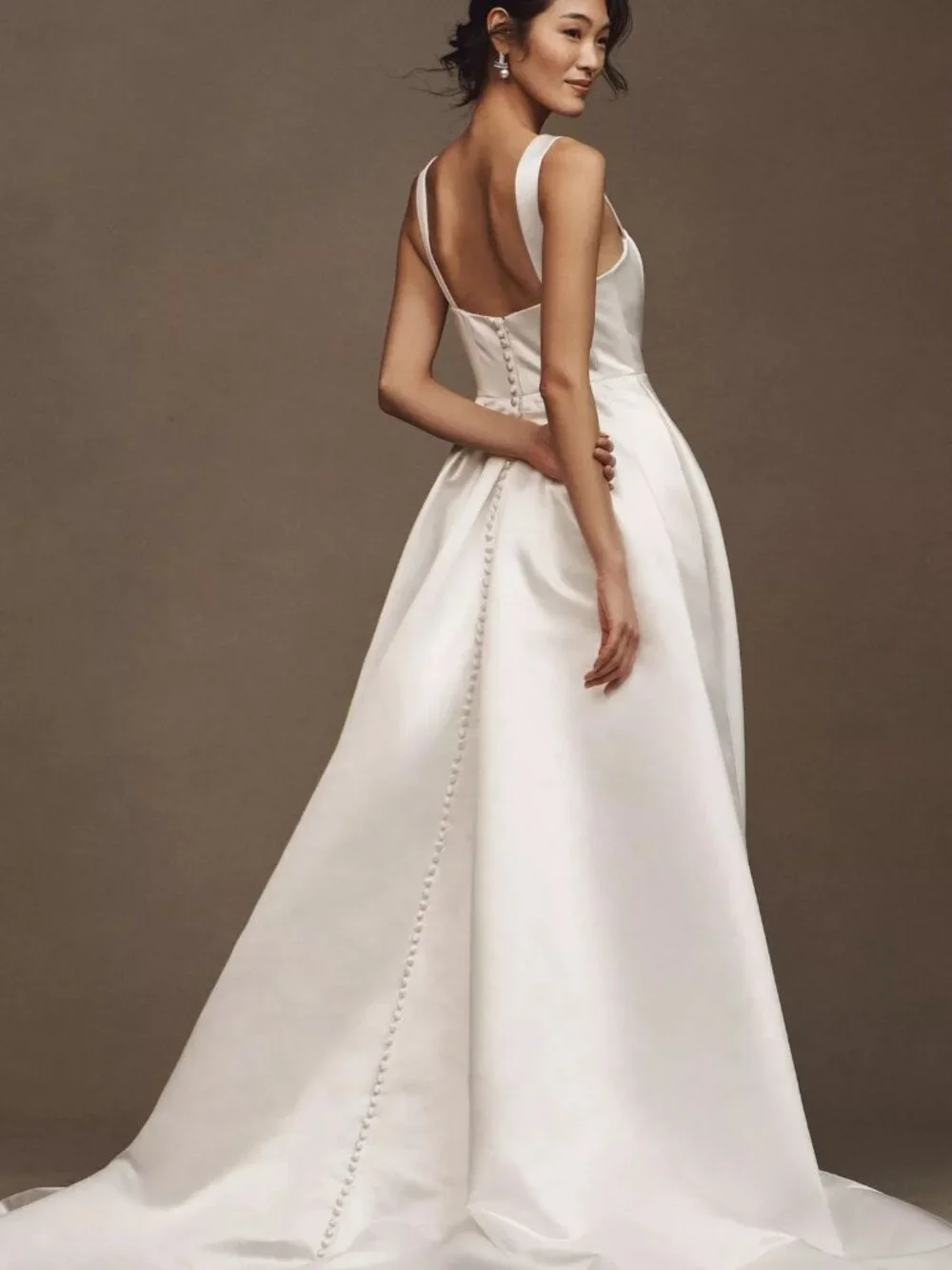 Jenny Yoo Clara Wedding Gown Size 8 Satin - Picture 7 of 7